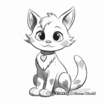 Realistic Cat Kid Pet Coloring Pages 4