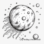 Realistic Comet Fireball Coloring Pages 2