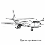 Realistic Commercial Airplane Coloring Sheets 1