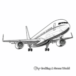 Realistic Commercial Airplane Coloring Sheets 2