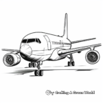 Realistic Commercial Airplane Coloring Sheets 4