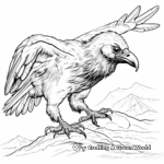 Realistic Common Raven Coloring Pages 2