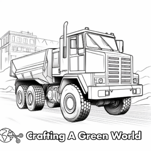 Dump Truck Coloring Pages - Free &amp; Printable!