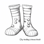 Realistic Cotton Socks Coloring Pages 1