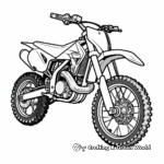 Realistic Cross-Country Dirt Bike Coloring Sheets 4