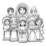 Realistic Depictions of Saintly Figures Coloring Pages 4