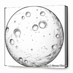 Realistic Detailed Moon Surface Coloring Pages 1