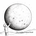 Realistic Detailed Moon Surface Coloring Pages 2