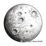 Realistic Detailed Moon Surface Coloring Pages 3