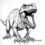 Realistic Detailed T Rex Coloring Pages 1