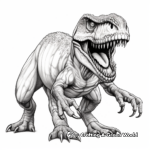 Realistic Detailed T Rex Coloring Pages 2