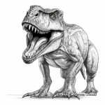 Realistic Detailed T Rex Coloring Pages 4