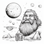Realistic Drawings of Dwarf Planets Coloring Pages 2