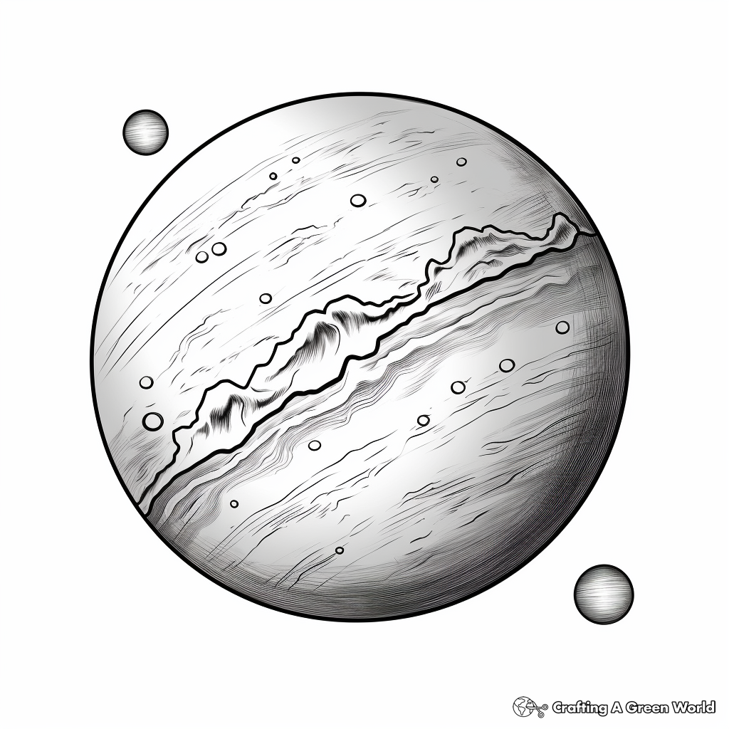 Realistic Earth and Moon Coloring Pages 1
