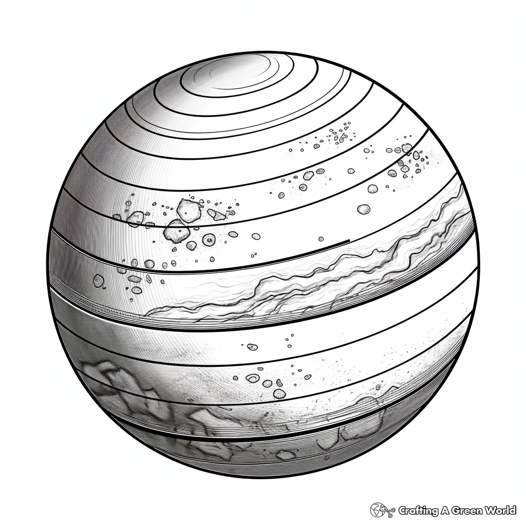 Realistic Earth and Moon Coloring Pages 2