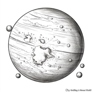 Realistic Earth and Moon Coloring Pages 4