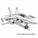 Realistic F18 Jet Fighter Coloring Pages 1