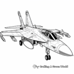 Realistic F18 Jet Fighter Coloring Pages 2