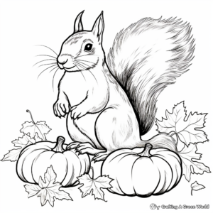 Realistic Fall Wildlife Coloring Pages 1