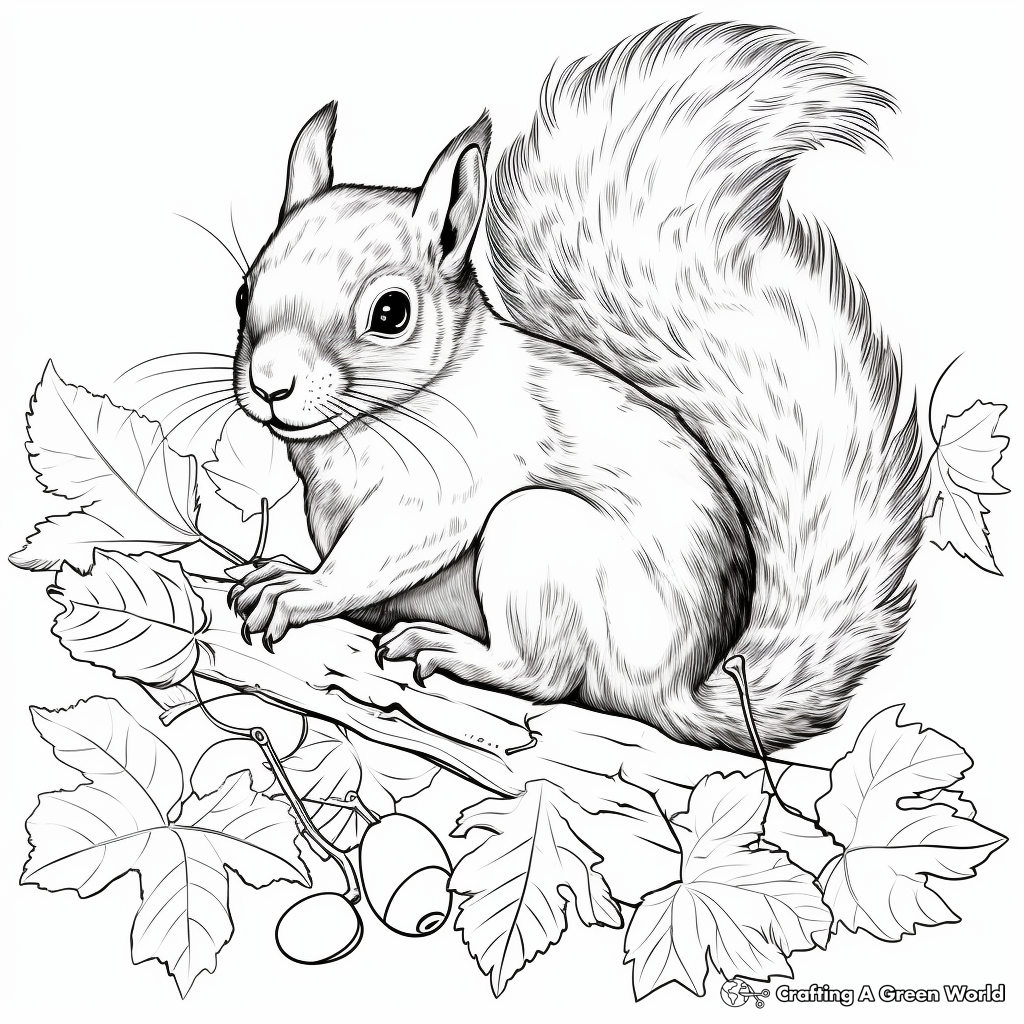 Realistic Fall Wildlife Coloring Pages 2