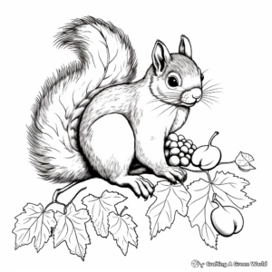 Realistic Fall Wildlife Coloring Pages 3