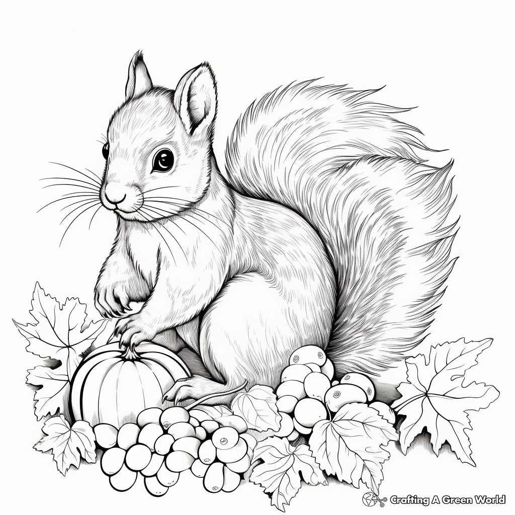 Realistic Fall Wildlife Coloring Pages 4
