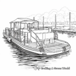 Realistic Fishing Pontoon Boat Coloring Sheets 2