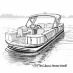 Realistic Fishing Pontoon Boat Coloring Sheets 3