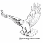 Realistic Flying Fish Eagle Coloring Pages 1