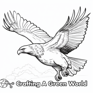 Flying Eagle Coloring Pages - Free &amp; Printable!