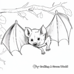 Realistic Flying Fox Coloring Pages 1