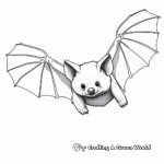 Realistic Flying Fox Coloring Pages 2