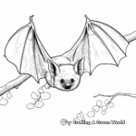 Realistic Flying Fox Coloring Pages 3