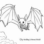 Realistic Flying Fox Coloring Pages 4