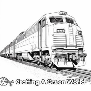 Realistic Train Coloring Pages - Free &amp; Printable!