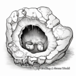 Realistic Geode Art Coloring Pages 3