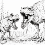 Realistic Giganotosaurus vs T Rex Coloring Pages 3