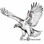 Realistic Golden Eagle in Flight Coloring Sheets 4