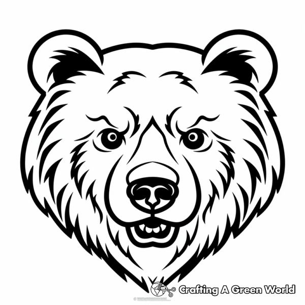 Bear Face Coloring Pages - Free &amp; Printable!