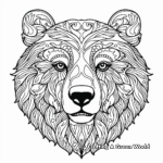 Realistic Grizzly Bear Head Coloring Pages 2