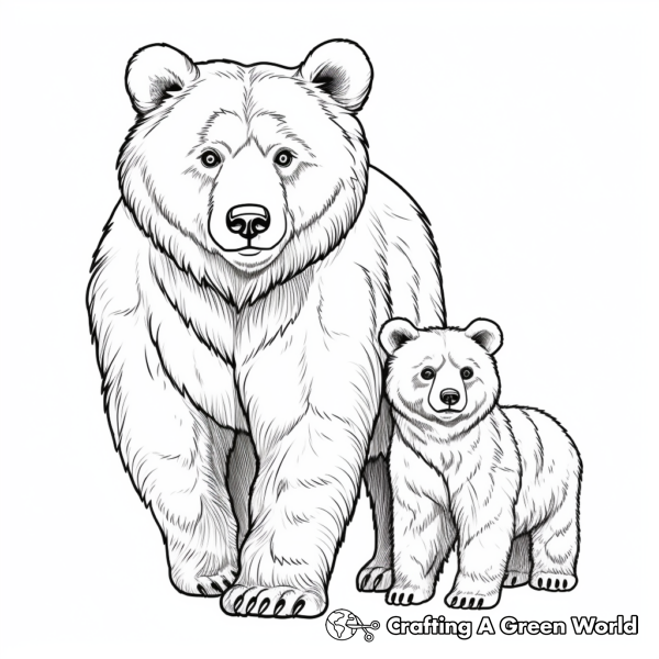 Mama Bear Coloring Pages - Free &amp; Printable!