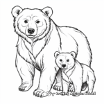 Realistic Grizzly Mama Bear Coloring Sheets 4