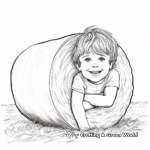 Realistic Hay Roll Coloring Pages 2