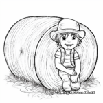 Realistic Hay Roll Coloring Pages 3