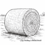 Realistic Hay Roll Coloring Pages 4