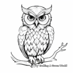 Realistic Horned Owl Coloring Pages 3