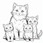 Realistic House Cat Pack Coloring Sheets 2
