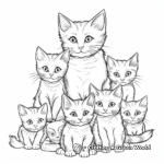 Realistic House Cat Pack Coloring Sheets 4