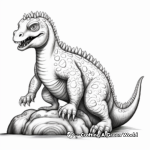 Realistic Iguanodon Coloring Sheets 1