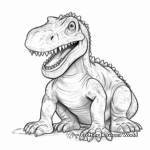 Realistic Iguanodon Coloring Sheets 4